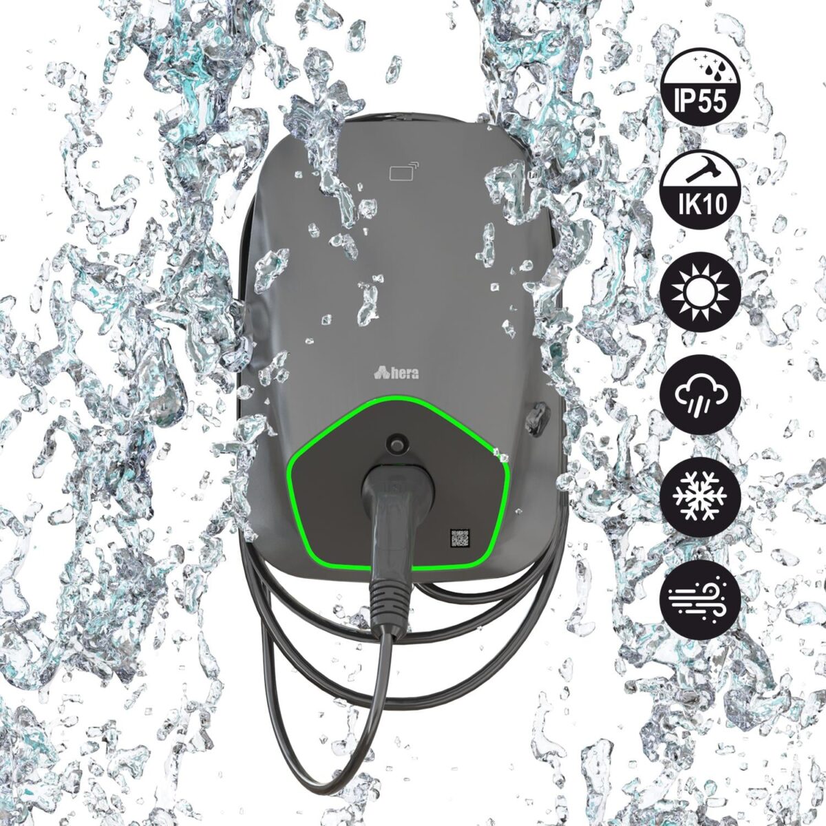 Hera 7kW Kablolu Elektrikli Araç Şarj Ünitesi - Görsel 4