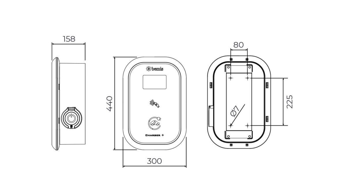 Ekranlı Pano Prizli Model 2 Charger Plus 7,4 kw Monofaze 32A - Görsel 3