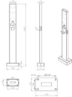 AC Elektrikli Araç Şarj Ünitesi Montaj Ayağı - Görsel 6
