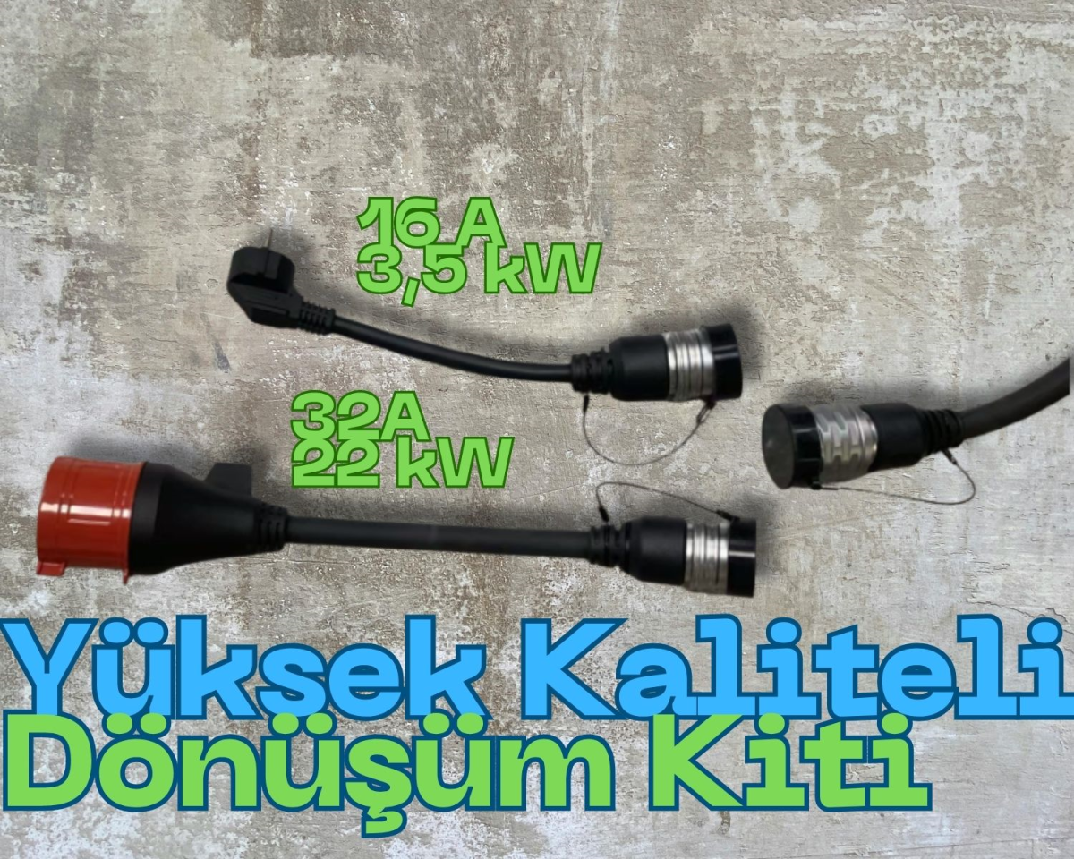 22 KW Ekranlı Portatif Dönüşüm Kitli Şarj Cihazı (PT-22E) - Görsel 3