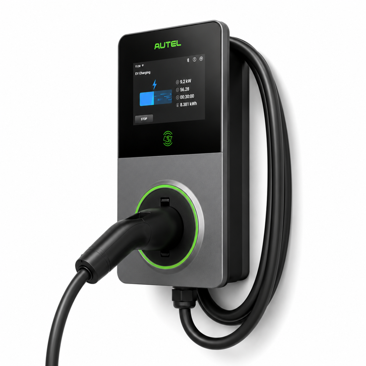 7kW Autel MaxiCharger AC Elite Pro LCD Ekranlı Elektrikli Araç Şarj Ünitesi Kablolu - Görsel 4